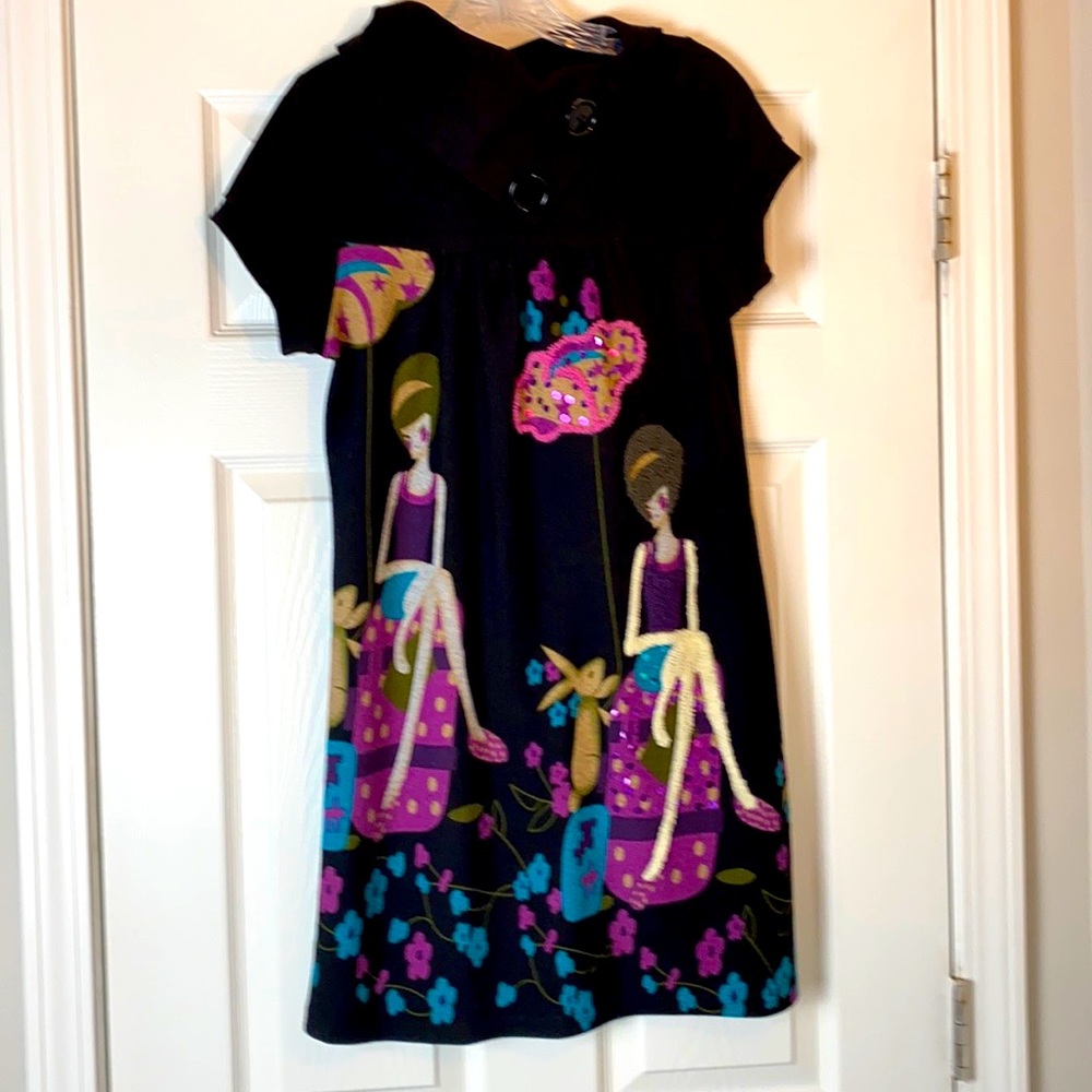 Boutique , mixed media dress, great condition